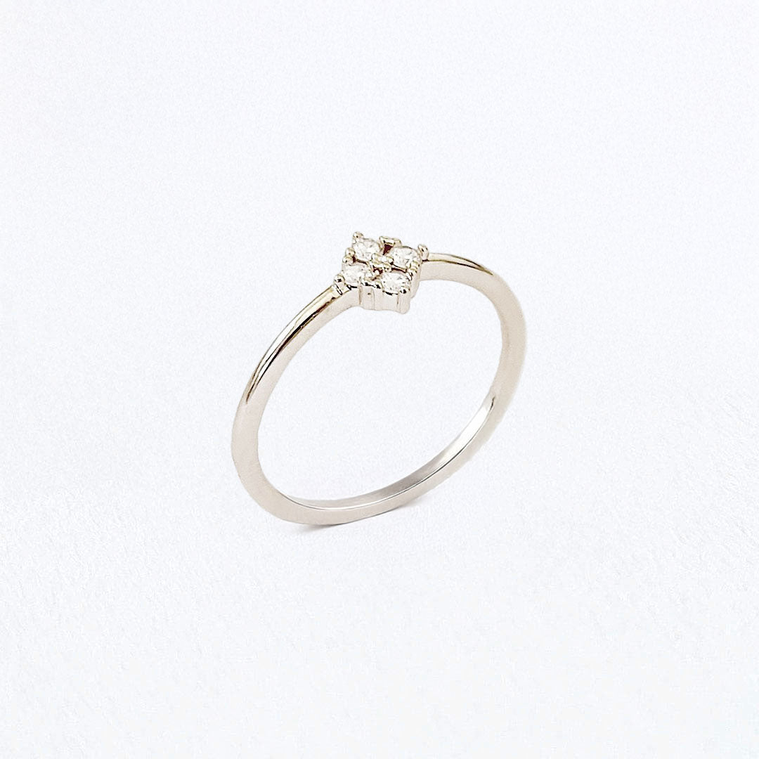 Bague femme argent 925 rhodié zirconium Christina Bellaime