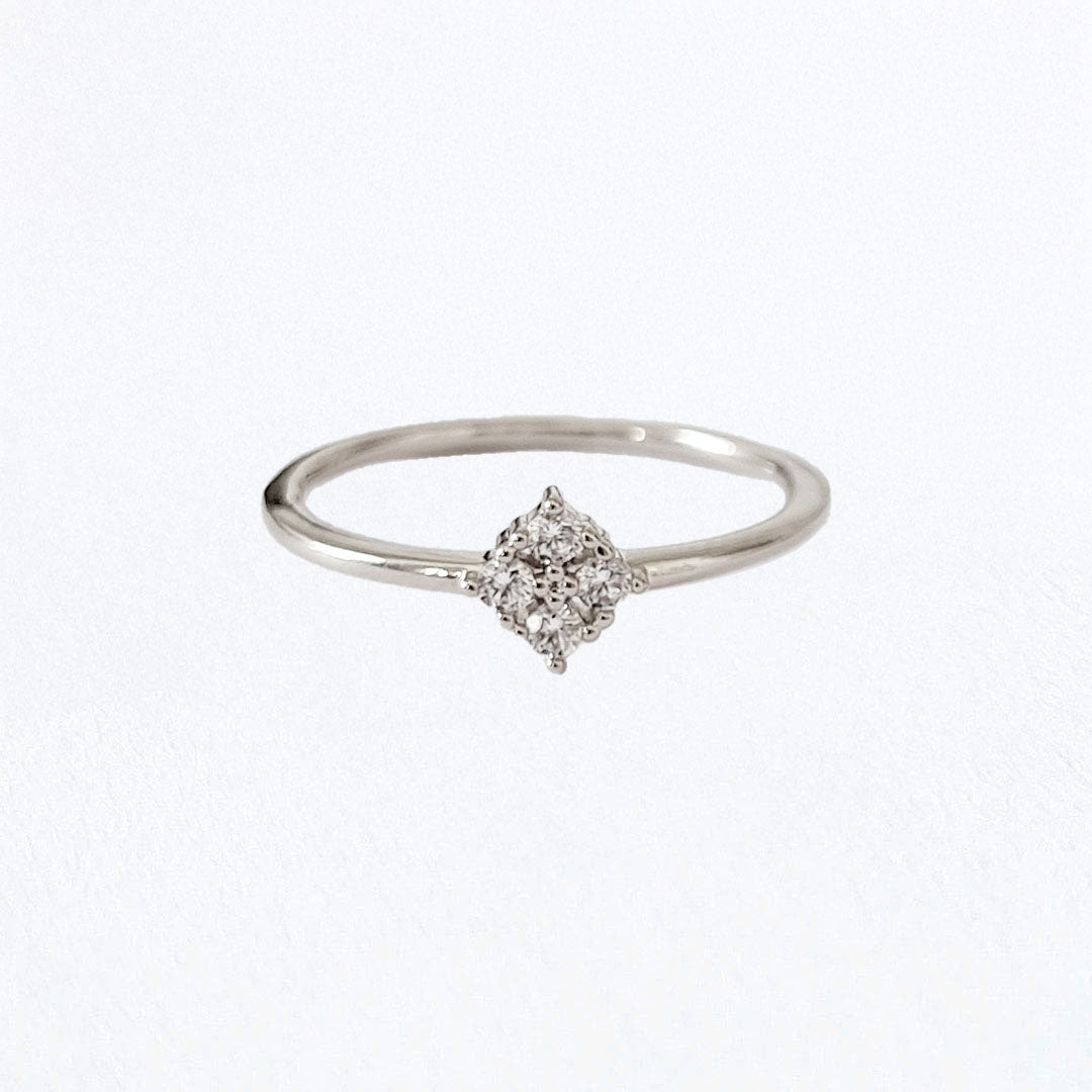 Bague femme argent 925 rhodié zirconium Christina Bellaime 3