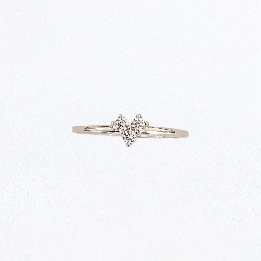 Bague coeur argent 925 zirconium Power of Love Bellaime 3