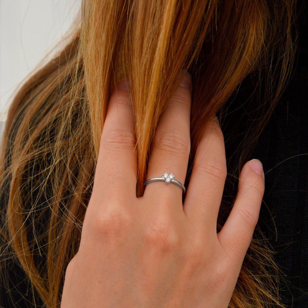 Bague coeur argent 925 zirconium Power of Love Bellaime 5