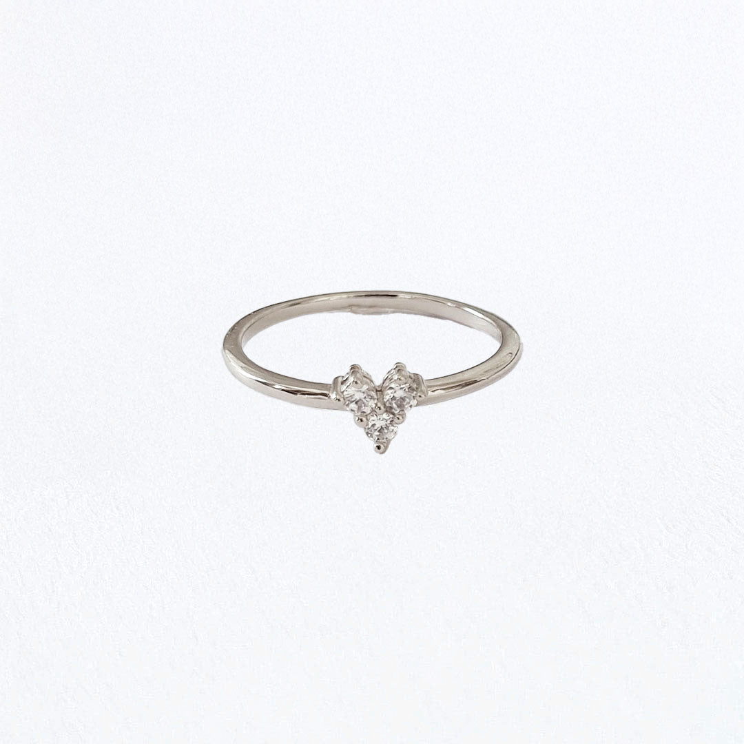Bague coeur argent 925 zirconium Power of Love Bellaime 4