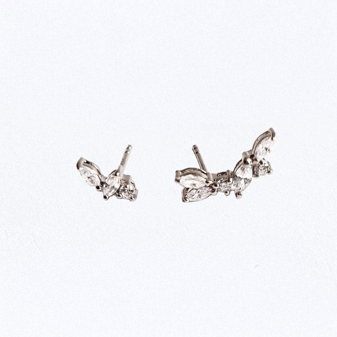 Boucle d'oreille grimpante argent 925 zirconium Ginny Bellaime 2