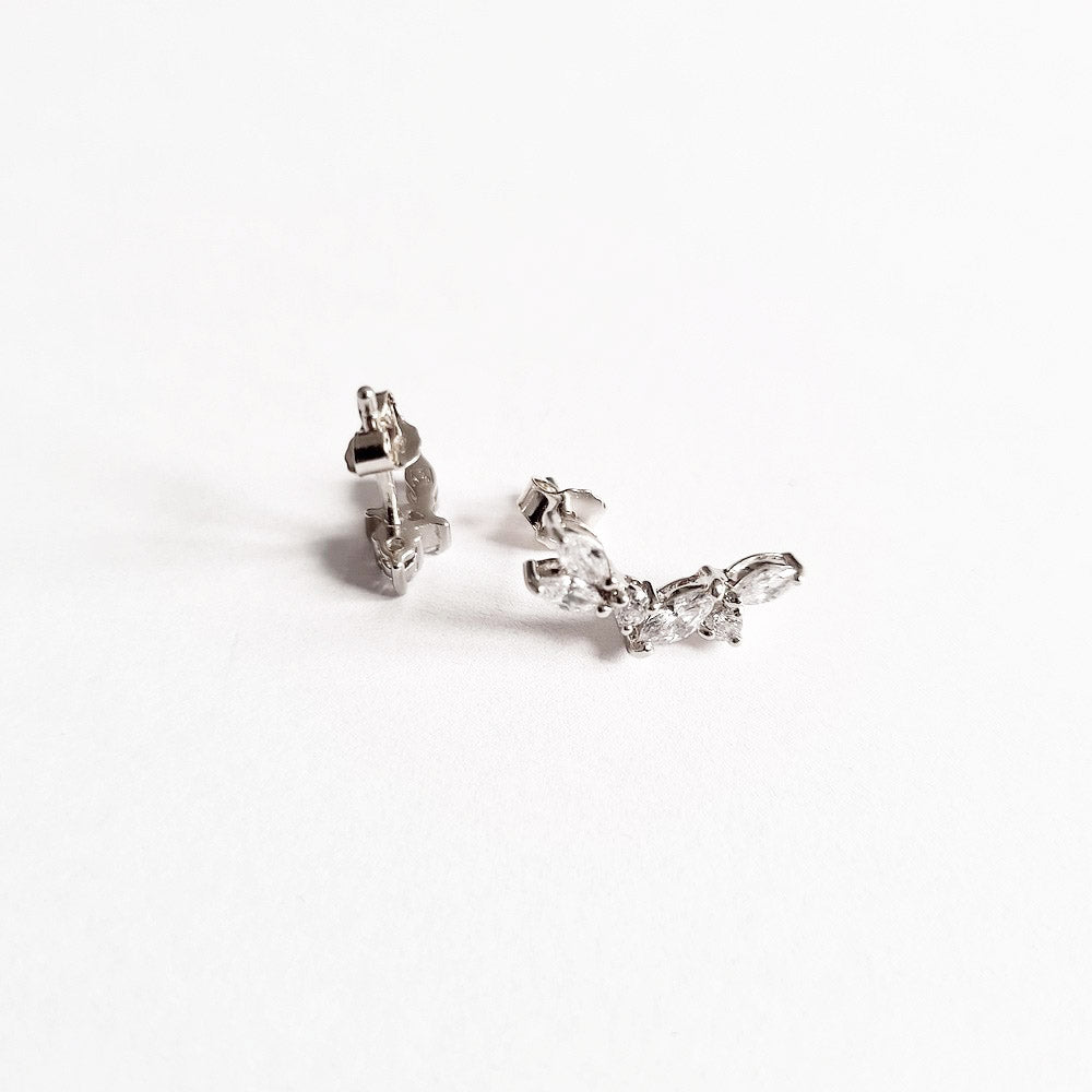 Boucle d'oreille grimpante argent 925 zirconium Ginny Bellaime 5