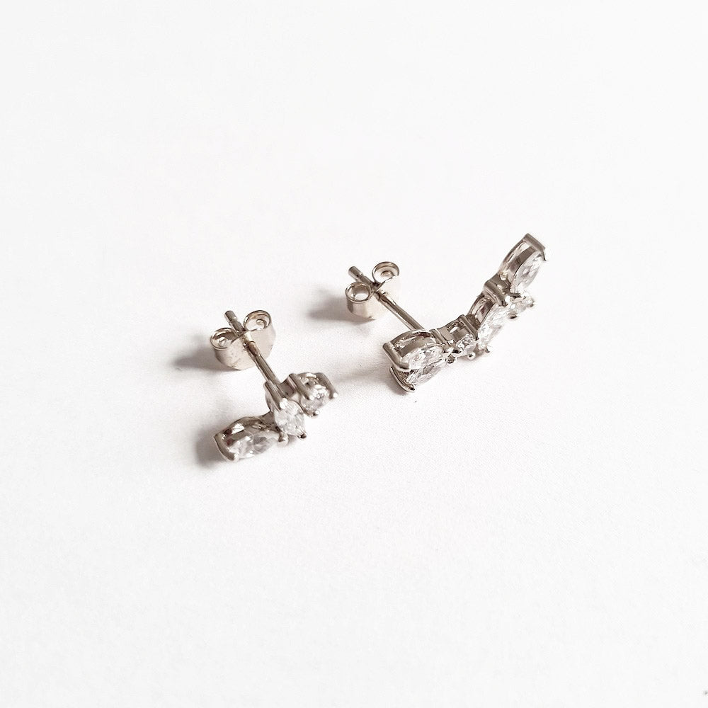 Boucle d'oreille grimpante argent 925 zirconium Ginny Bellaime 3