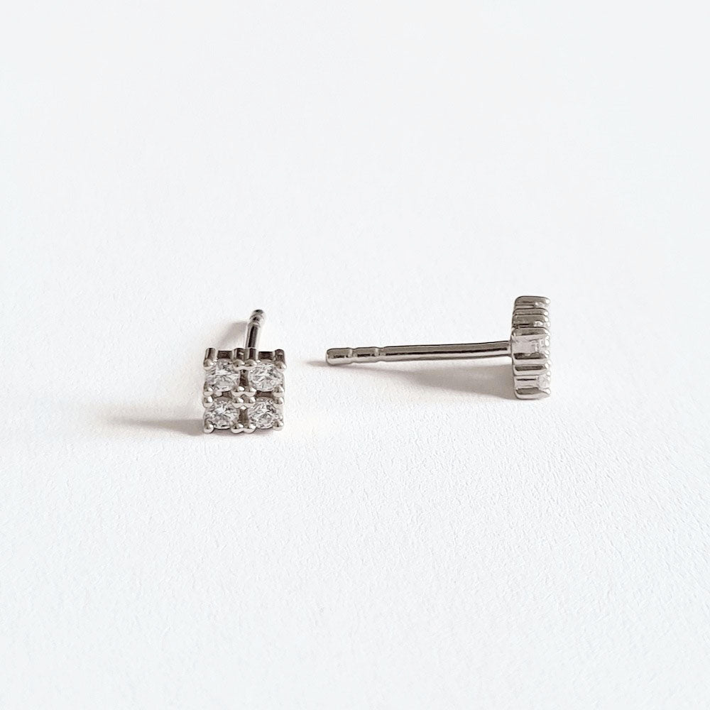Puces d'oreilles argent 925 zirconium Harmony Bellaime 6