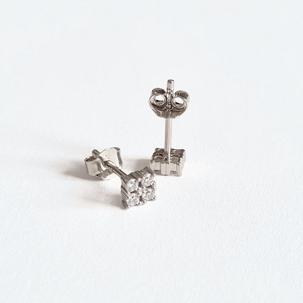Puces d'oreilles argent 925 zirconium Harmony Bellaime 5