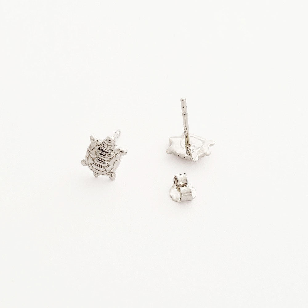 Boucle d'oreille tortue puce argent 925 Tortuga Bellaime 6