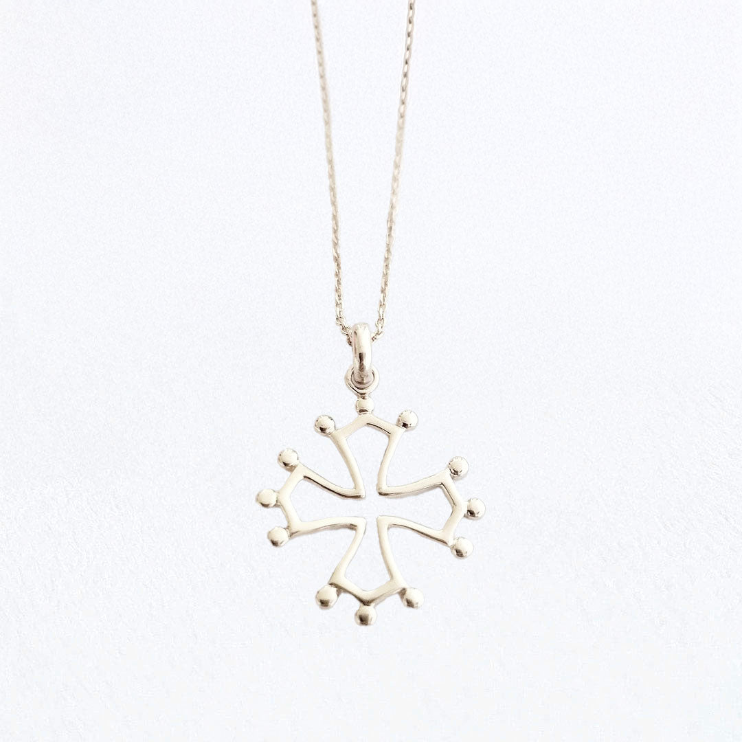 Collier croix occitane femme argent 925 Bellaime