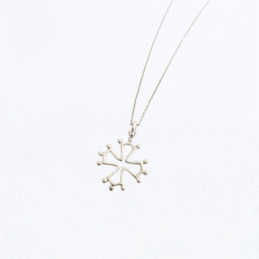Collier croix occitane femme argent 925 Bellaime 3