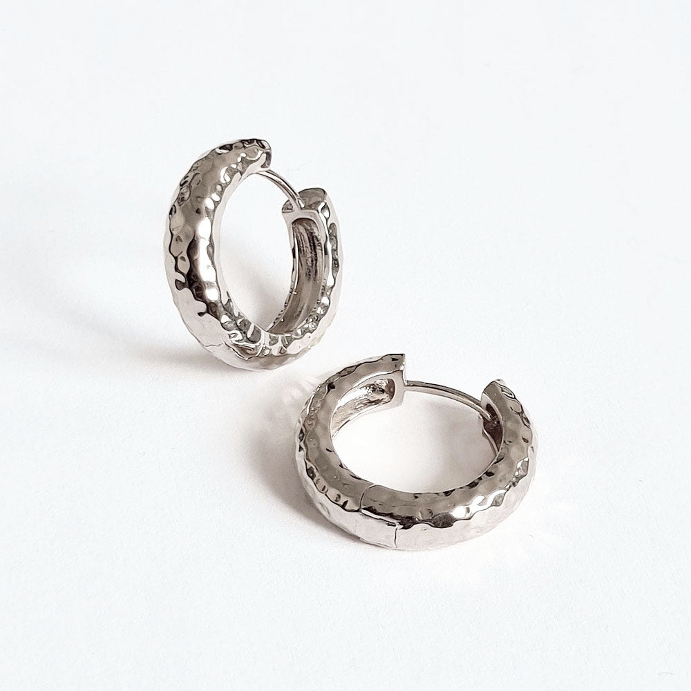 Boucles d'oreilles créoles argent 925 2 cm Camilla Bellaime 4