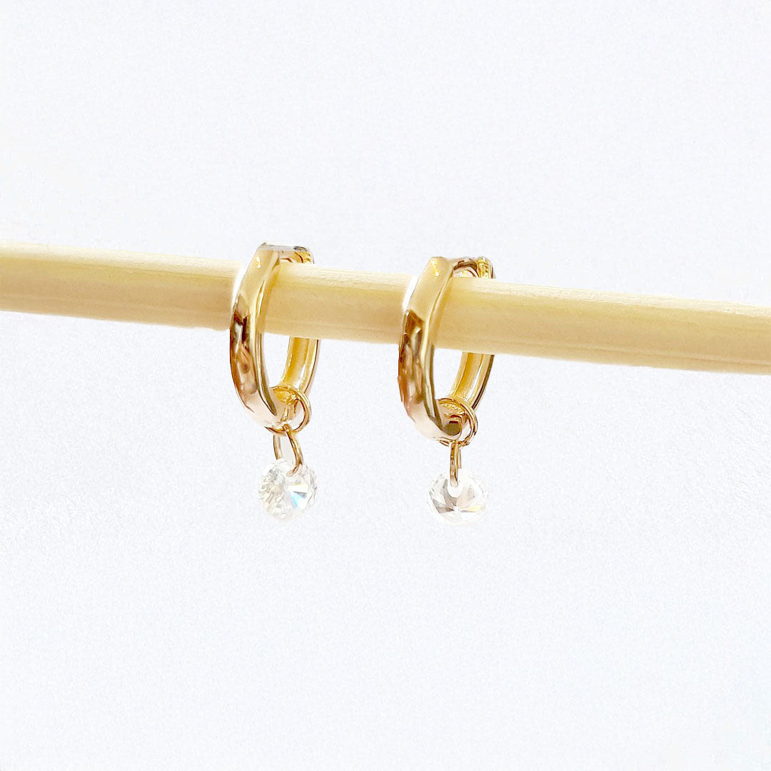 Boucles d'oreilles créoles plaqué or 18K 1,5 cm Elda Bellaime 2