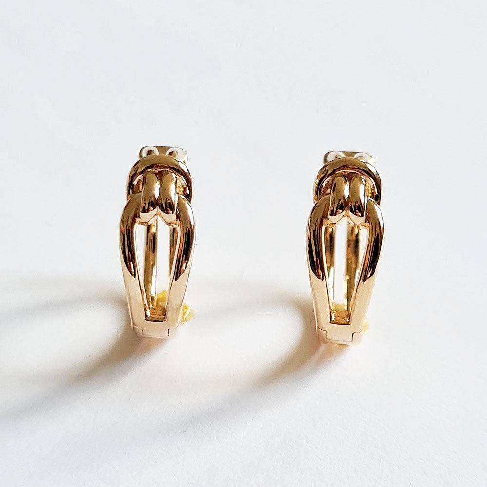 Boucles d'oreilles créoles plaqué or 18K 2 cm Forever Bellaime 3