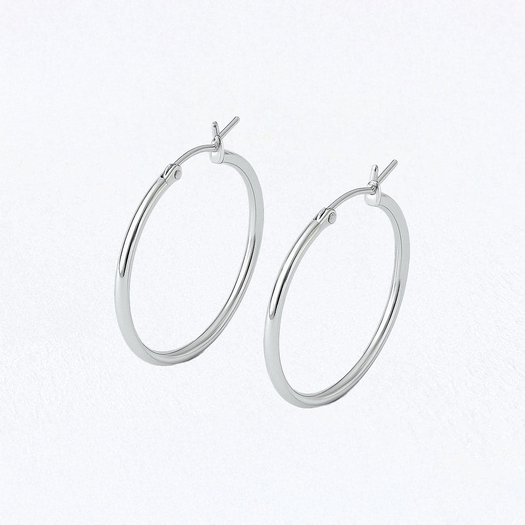 Boucles d'oreilles créoles argent 925 5 cm Harton Bellaime