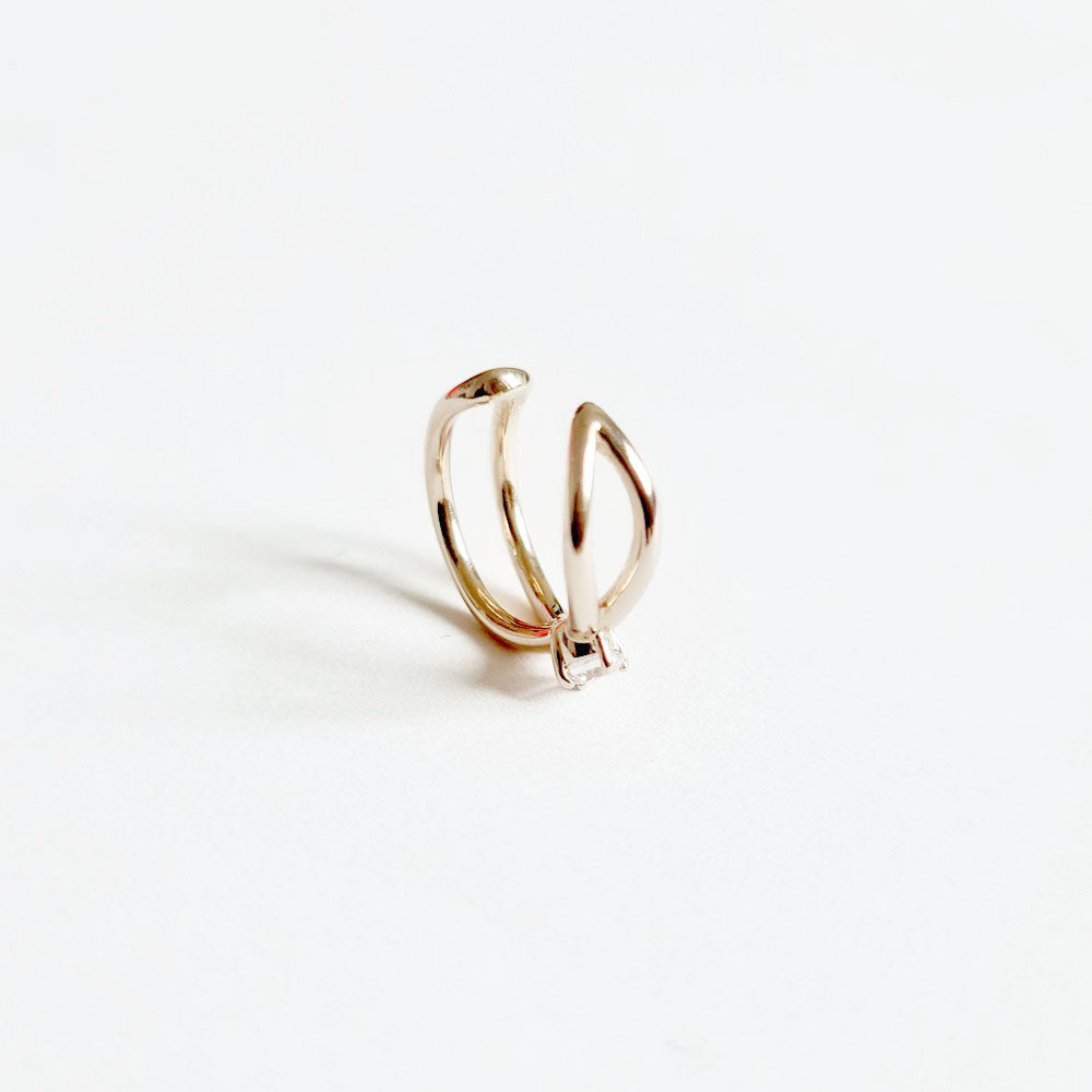 Earcuff plaqué or 18K zirconium Arye Bellaime 5