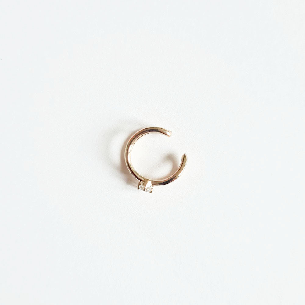 Earcuff plaqué or 18K zirconium Arye Bellaime 3