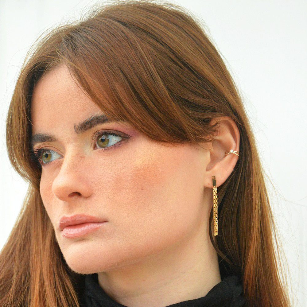 Earcuff plaqué or 18K zirconium Arye Bellaime 4