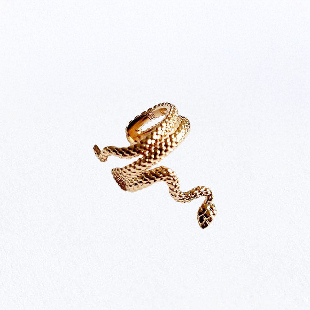 Ear cuff serpent plaqué or 18K Bellaime 2
