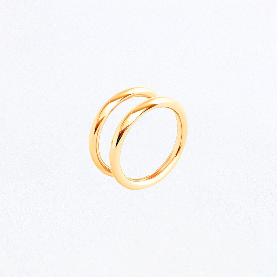 Anneau plaqué or Eternity X2 Bellaime