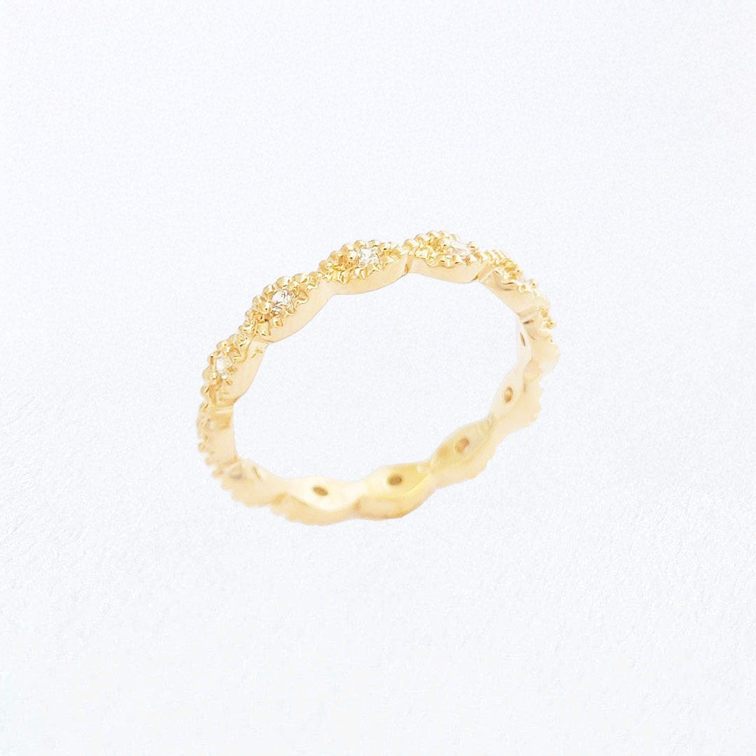 Bague femme plaqué or 18K zirconium Felicity Bellaime