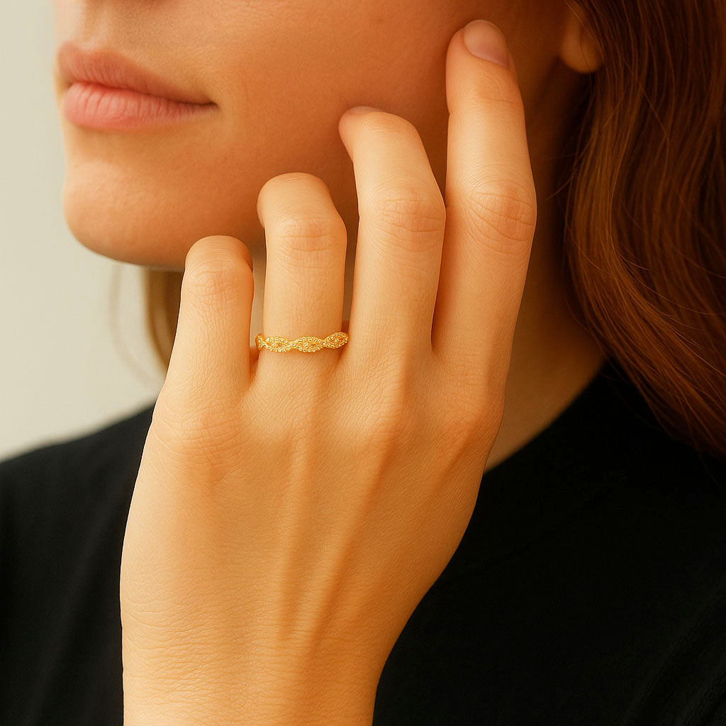 Bague femme plaqué or 18K zirconium Felicity Bellaime 2