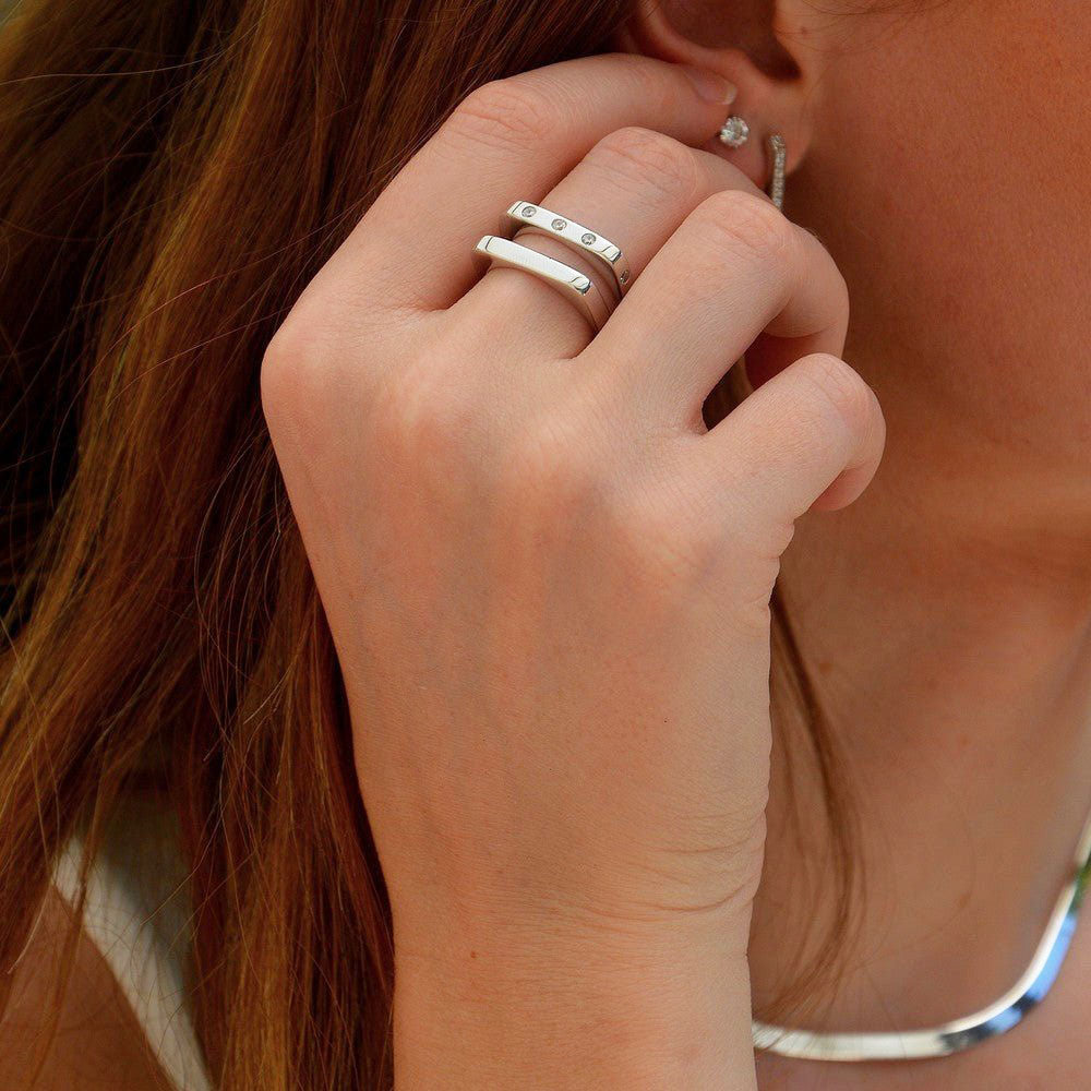 Bague femme argent 925 zirconium Harmony Sertie Bellaime 2