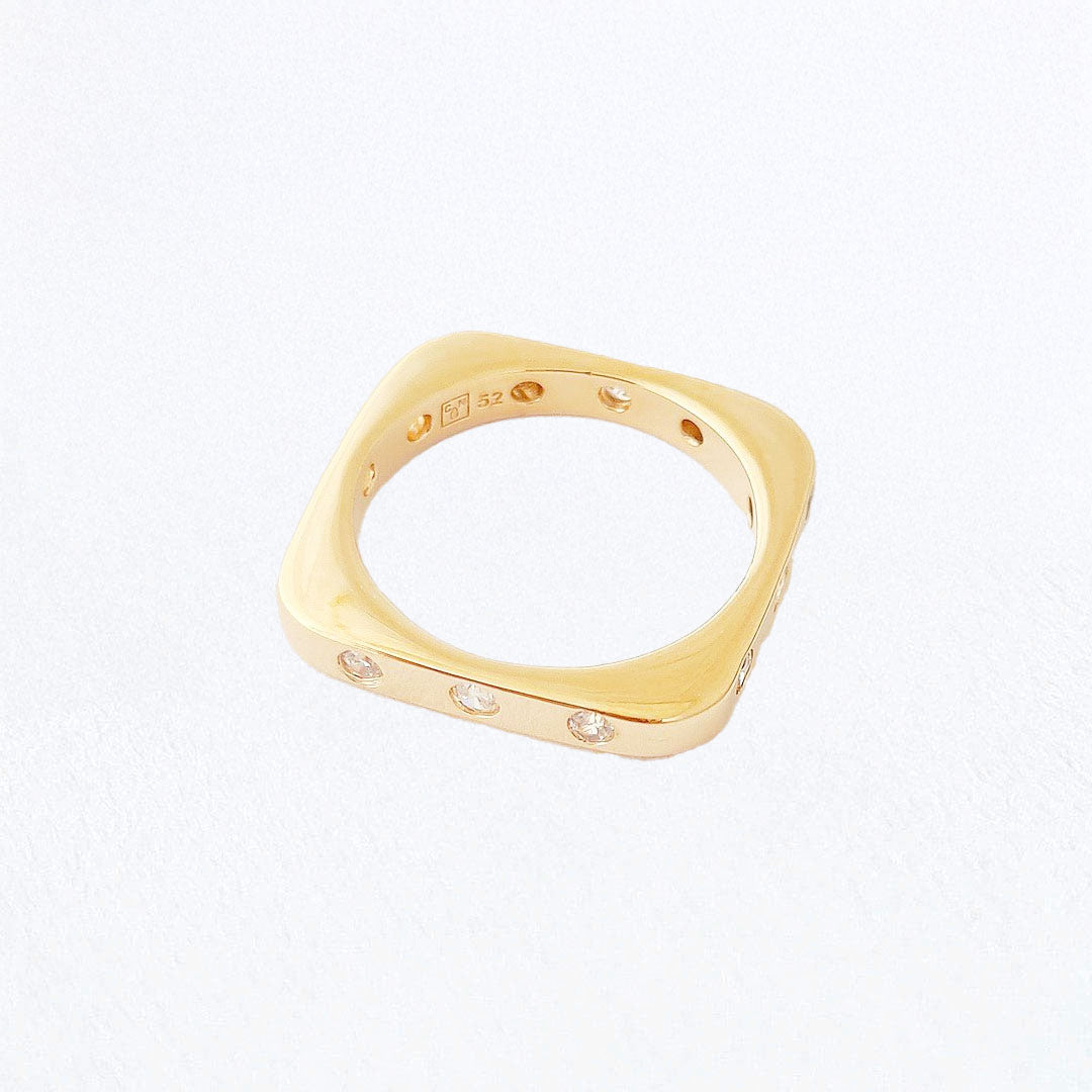 Bague femme plaqué or 18K zirconium Harmony Sertie Bellaime 3