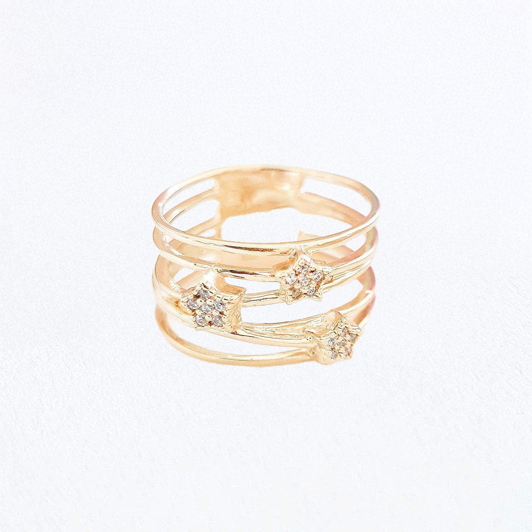 Bague femme plaqué or 18K Stellar Bellaime 3