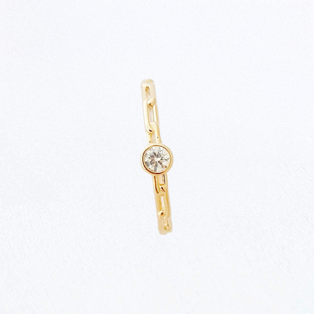 Bague femme plaqué or 18K zirconium The Fame Bellaime 3