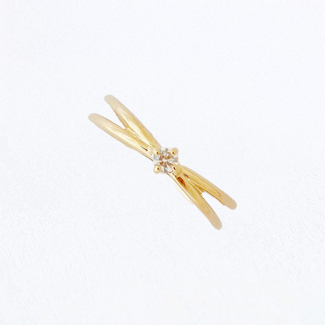 Bague femme plaqué or 18K zirconium The Finest Bellaime 3