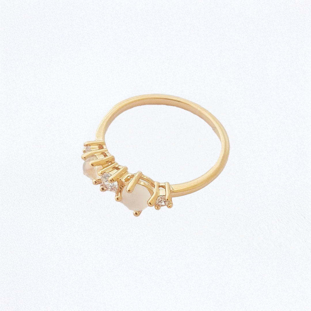 Bague pierre de lune plaqué 18K To The Moon Bellaime 4