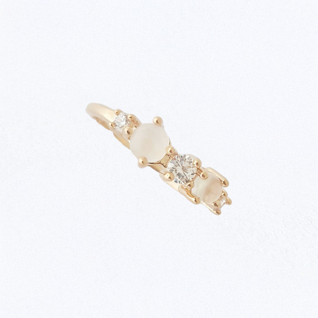Bague pierre de lune plaqué 18K To The Moon Bellaime 3