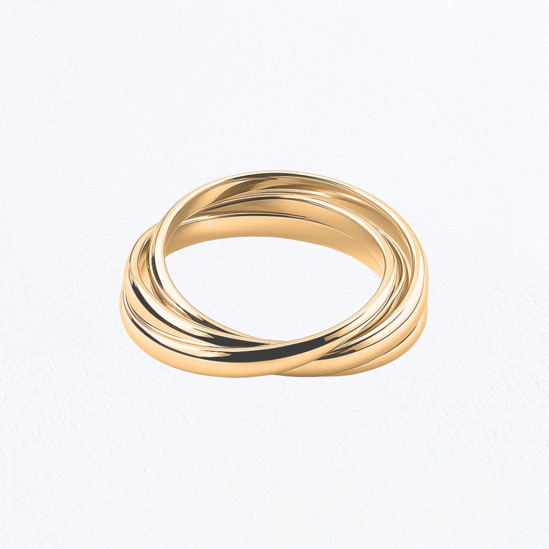 Bague femme plaqué or 18K Triptyque Bellaime 2