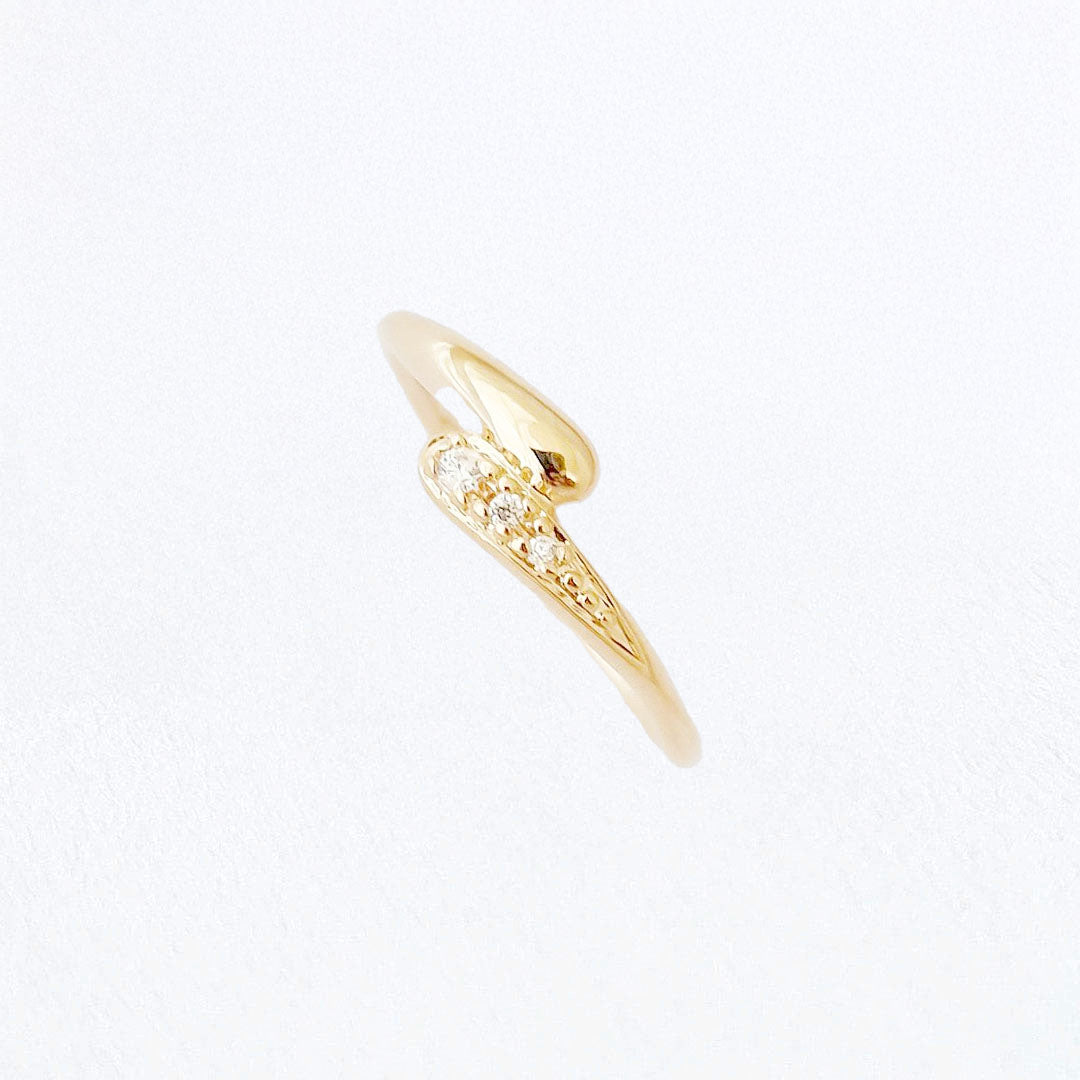 Bague femme plaqué or zirconium You and Me Bellaime 4