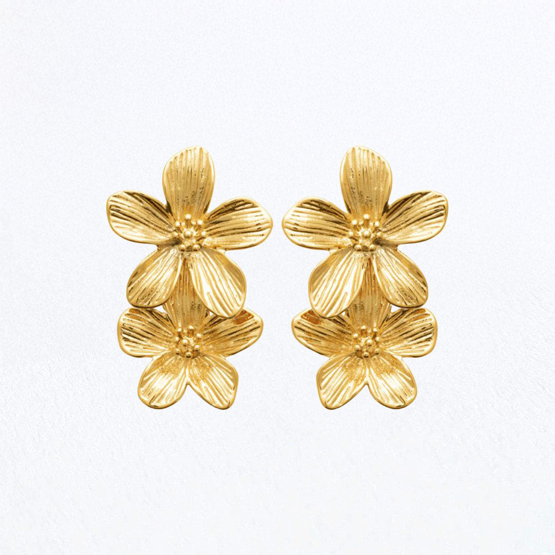 Boucles d'Oreilles Adèle - Acier inoxydable - Couleur or