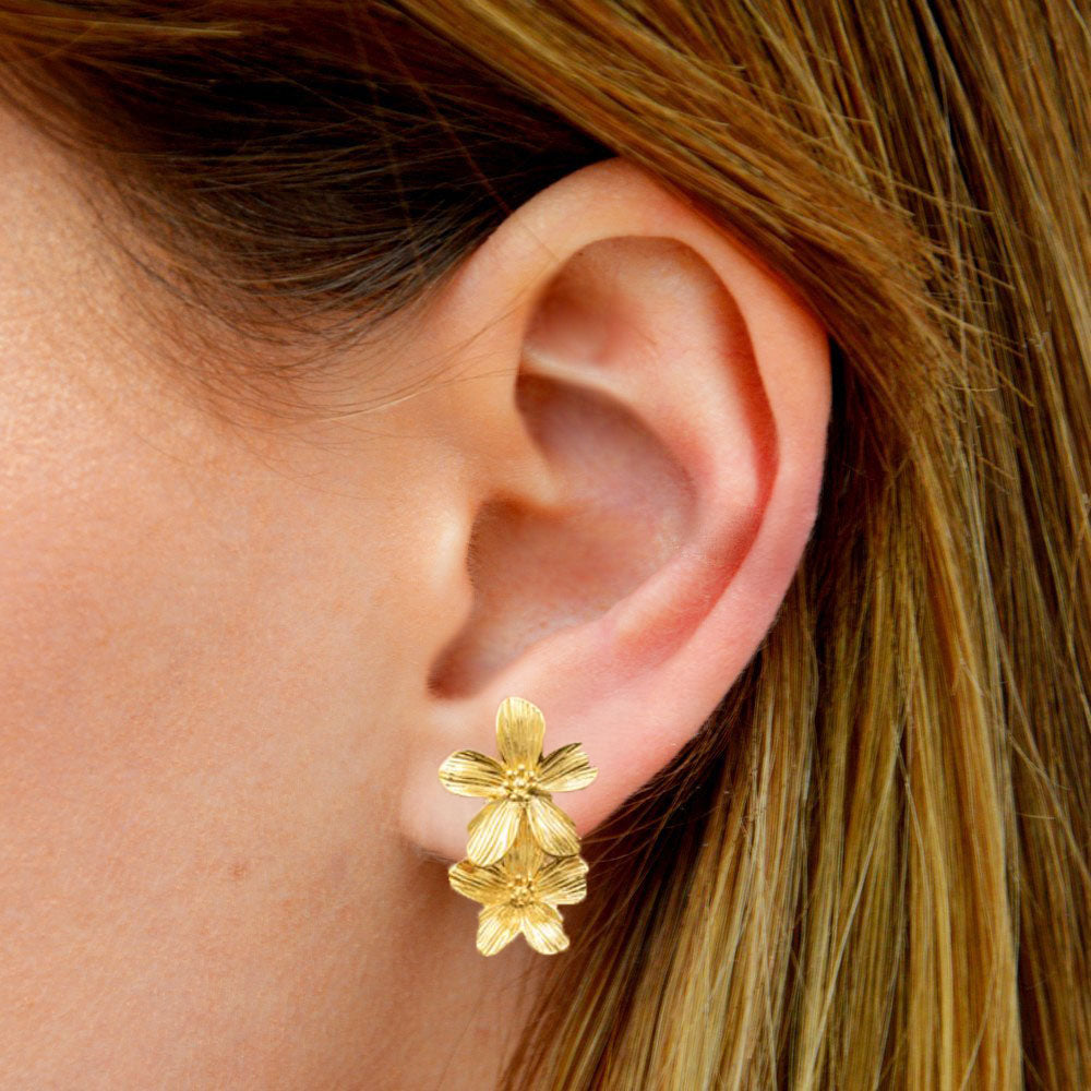 Boucles d'Oreilles Adèle - Acier inoxydable - Couleur or