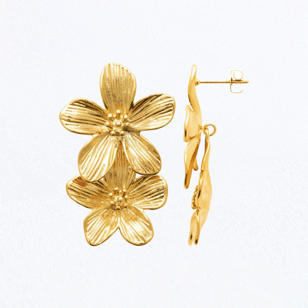 Boucles d'Oreilles Adèle - Acier inoxydable - Couleur or