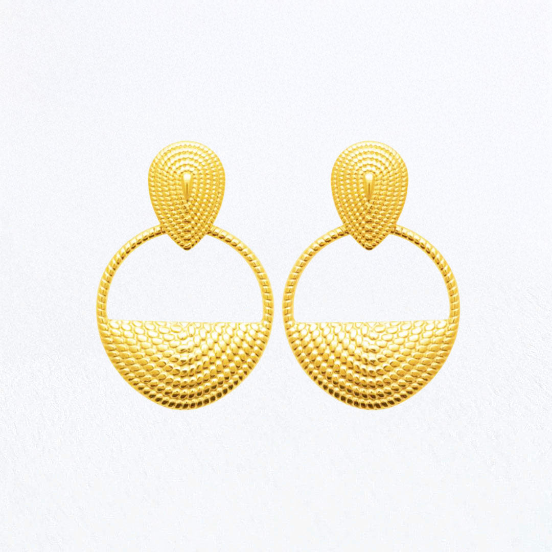 Boucles d'Oreilles Agathe - Acier inoxydable - Couleur or