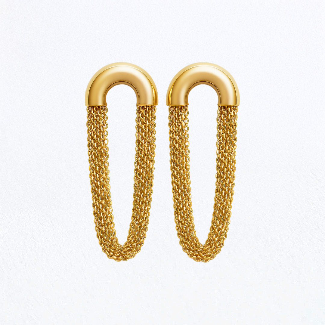 Boucles d'Oreilles Aline - Acier inoxydable - Couleur or