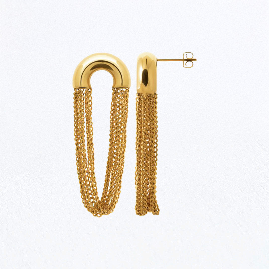 Boucles d'Oreilles Aline - Acier inoxydable - Couleur or