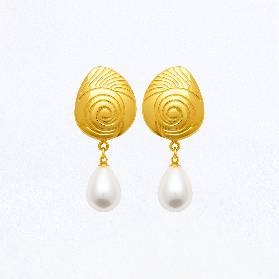 Boucles d'Oreilles Anastasia - Acier Inoxydable - Couleur or