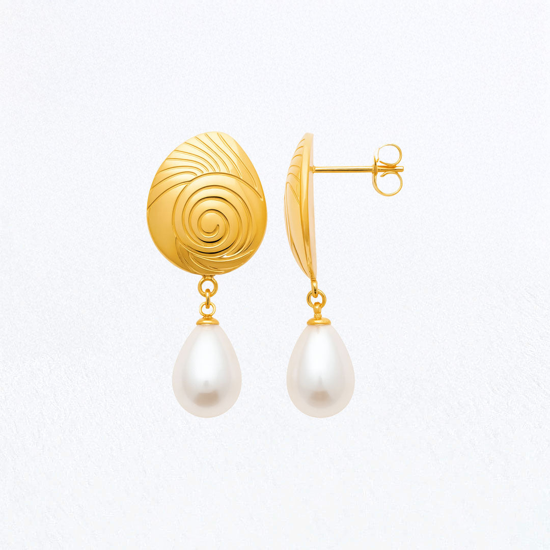 Boucles d'Oreilles Anastasia - Acier Inoxydable - Couleur or