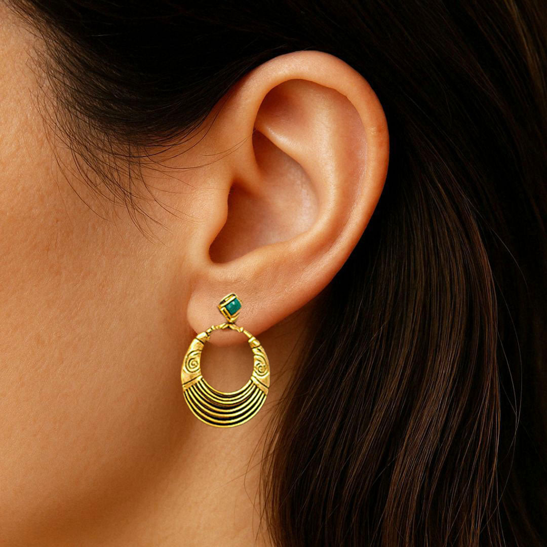 Boucles d'Oreilles Anouk - Acier inoxydable - Couleur or