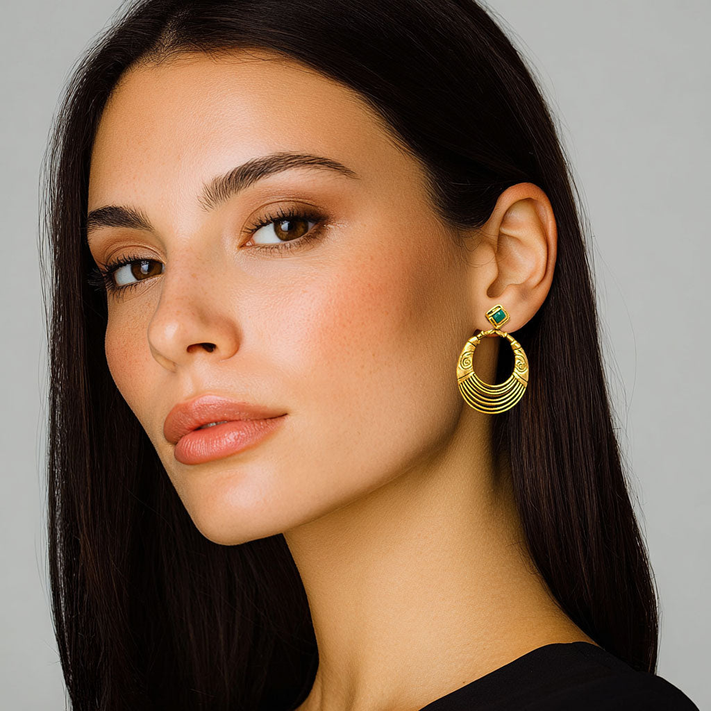 Boucles d'Oreilles Anouk - Acier inoxydable - Couleur or