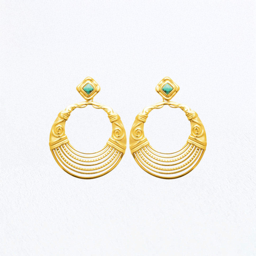 Boucles d'Oreilles Anouk - Acier inoxydable - Couleur or