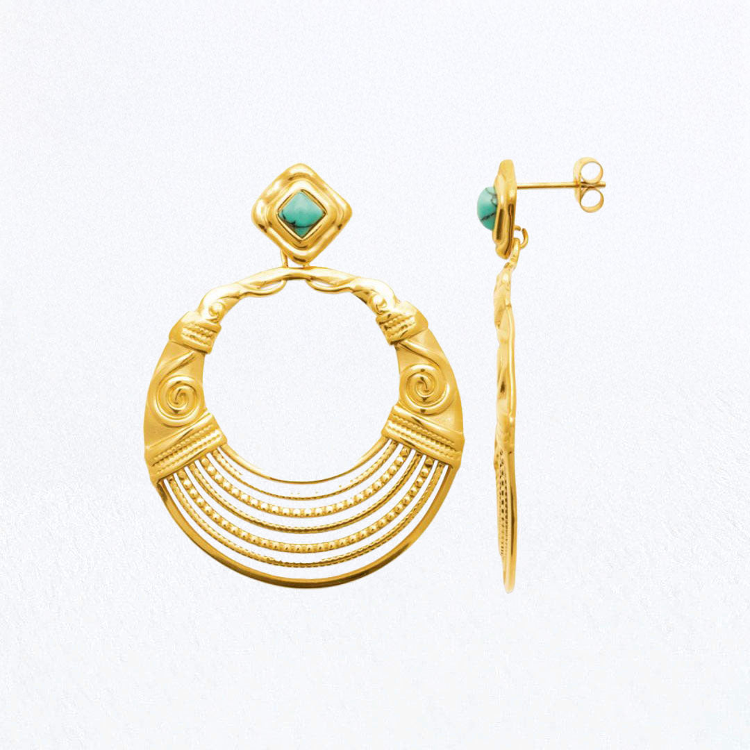 Boucles d'Oreilles Anouk - Acier inoxydable - Couleur or
