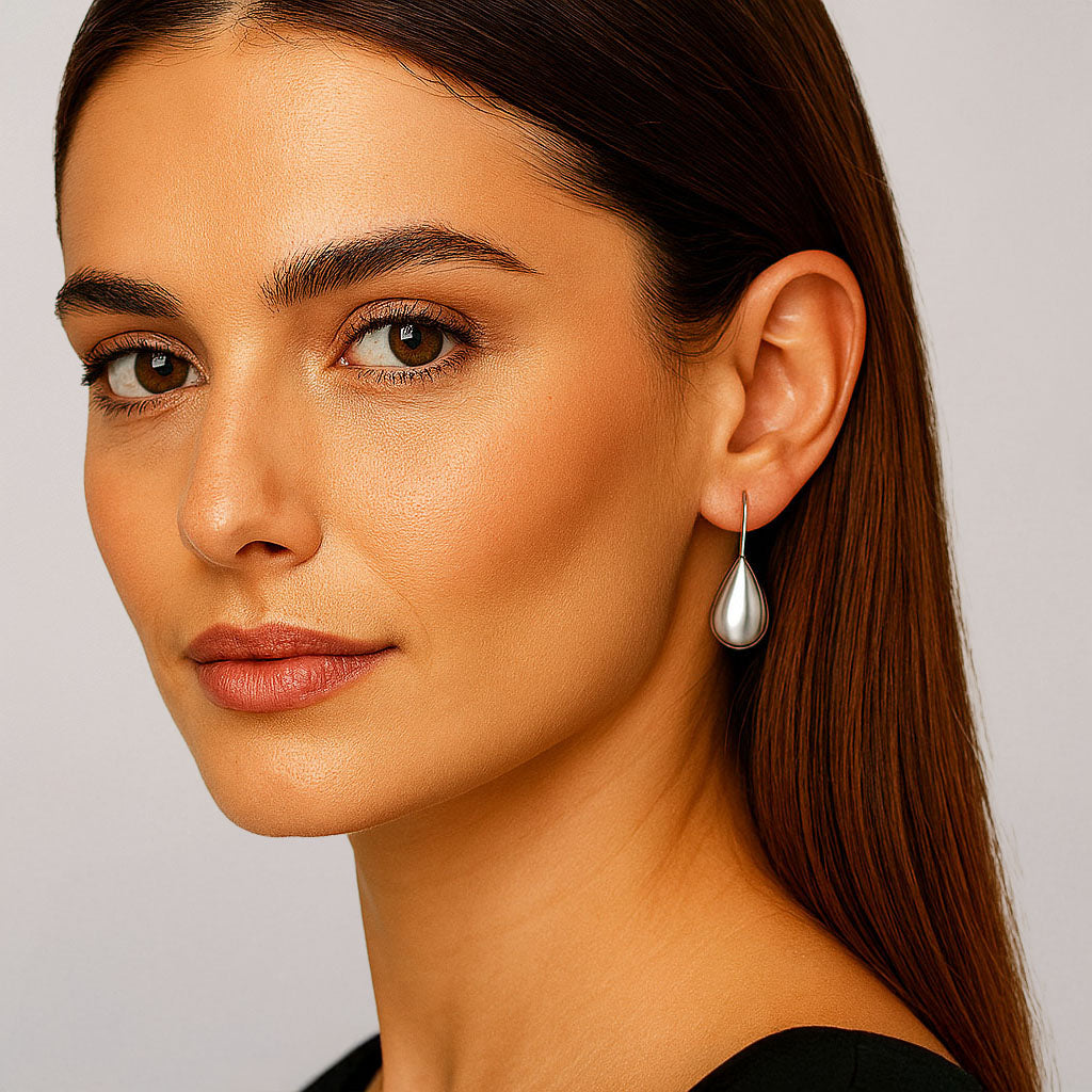 Boucles d'Oreilles Diane - Acier inoxydable - Couleur argent