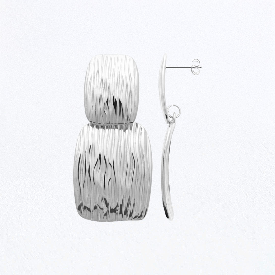 Boucles d'Oreilles Aurora - Acier inoxydable - Couleur argent