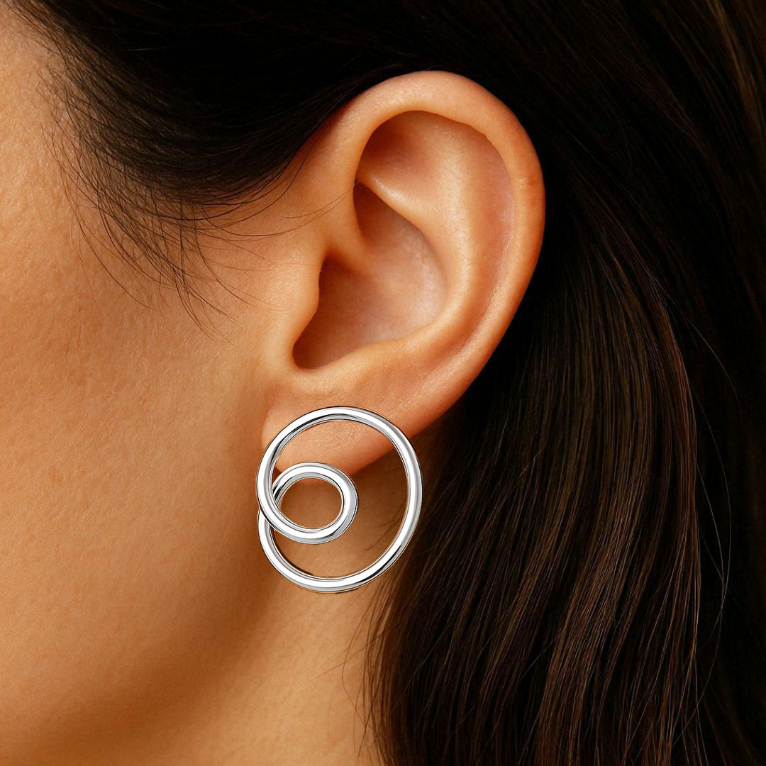 Boucles d'Oreilles Garance - Acier inoxydable - Couleur argent