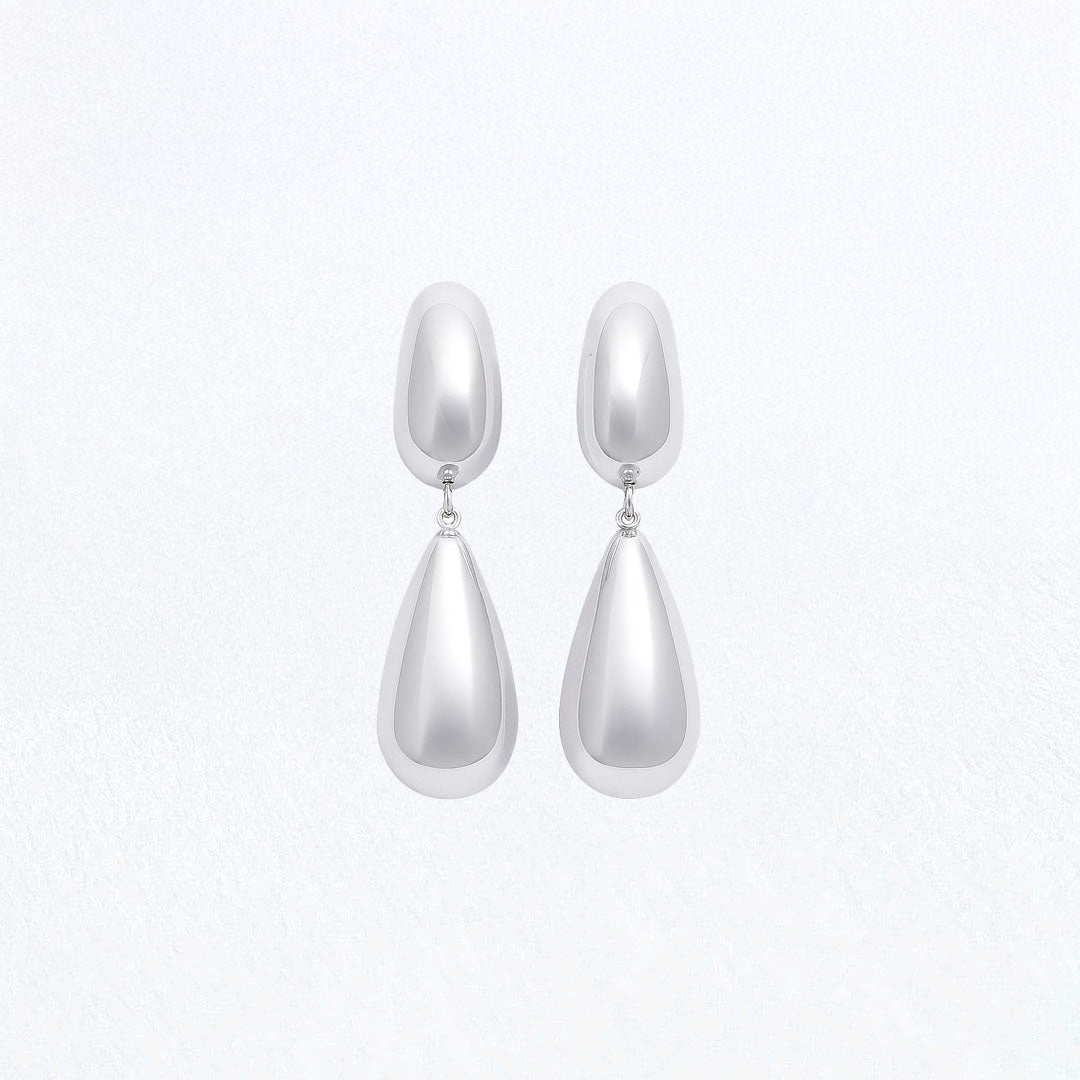 Boucles d'Oreilles Isabeau - Acier inoxydable - Couleur argent