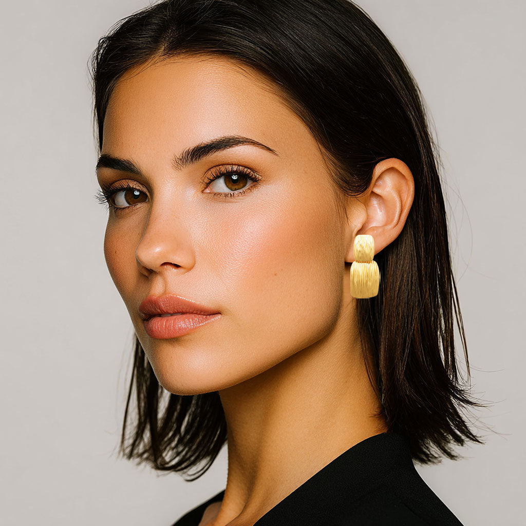 Boucles d'Oreilles Aurora - Acier inoxydable - Couleur or